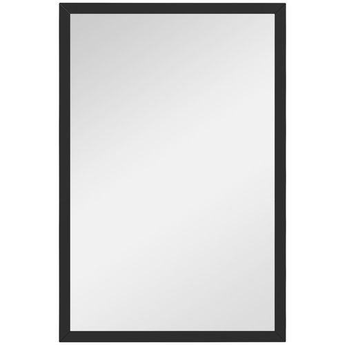 HOMCOM Wall Bathroom Mirror, 60 x 40 cm Wall-Mounted Mirror for Living Room, Bedroom, Hallway, Black