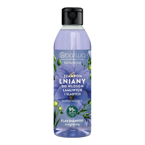 Barwa Naturalna Wzmacniający Szampon Lniany dla Włosów Łamliwych i Słabych 300ml