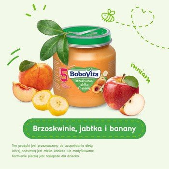 BoboVita Dessert Peaches Apples and Bananas for Infants after 5th Month 125g