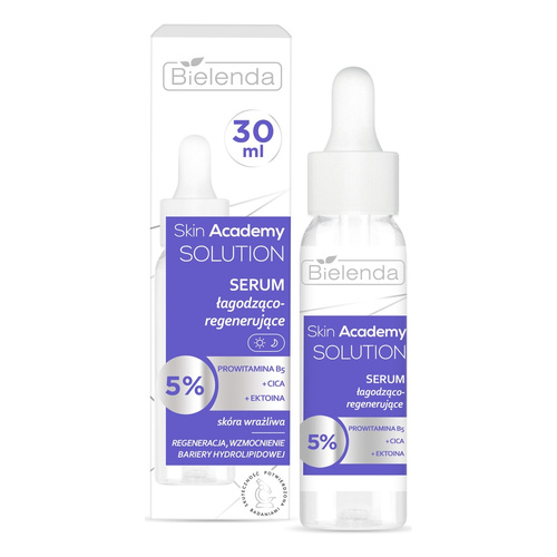 Bielenda Skin Academy Solution Serum Łagodząco - Regenerujące 5% Provitamina B5 Cica i Ektoina dla Skłóry Wrażliwej 30ml
