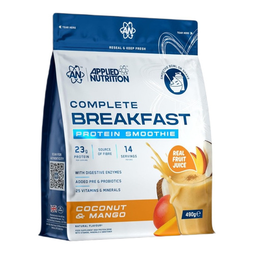 Applied Nutrition Complete Breakfast Protein Smoothie Powder Coconut & Mango 490g