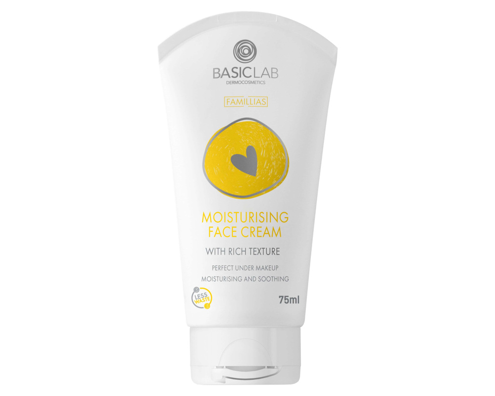 BasicLab Famillias Moisturizing Face Cream Rich Texture for Dry and Sensitive Skin 75ml