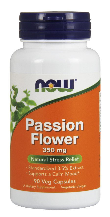 Now Foods Passion Flower 350mg Męczennica Cielista Relaks i Uspokojenie 90 Kapsułek