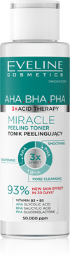 Eveline 3 X Acid Therapy AHA BHA PHA Miracle Tonik Peelingujący 110ml