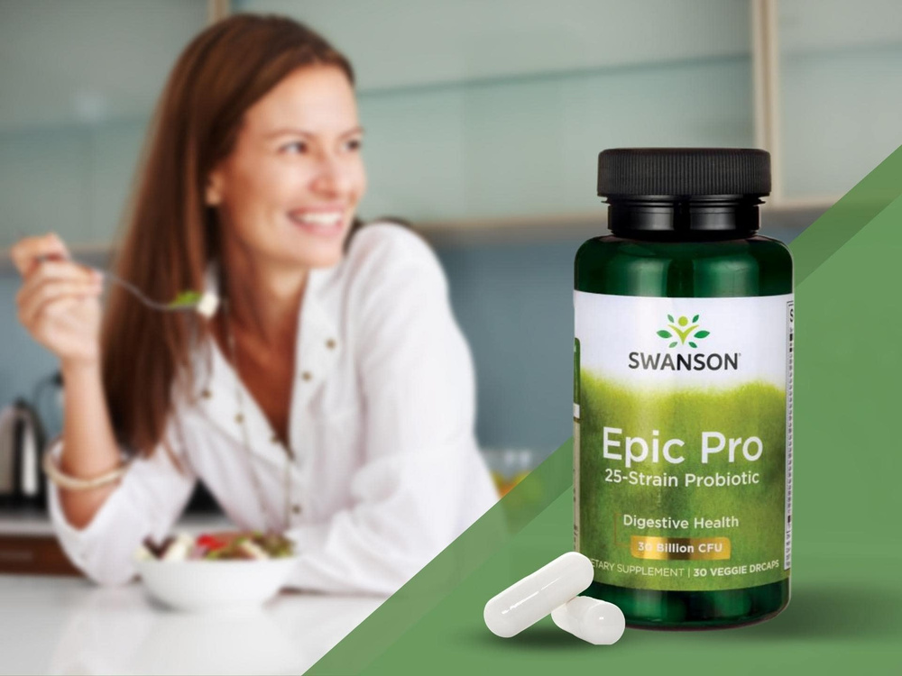 Swanson Epic Pro 25-Strain Probiotic 30 Capsules
