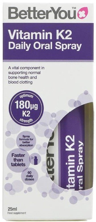 BetterYou Vitamin K2 Oral Spray For Bone Health and Normal Blood Clotting 25ml