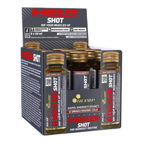 Olimp Nutrition R-Weiler Shot a Pre-workout Shot for Energy and Focus 9 x 60 ml