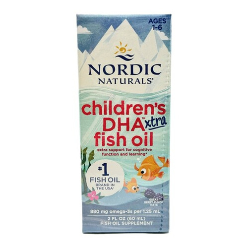 Nordic Naturals Children's DHA Xtra Fish Oil for Cognitive Health Berry Punch 60ml