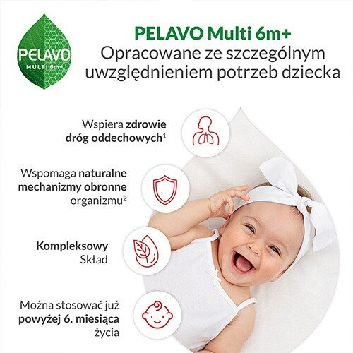 Pelavo Multi 6m+ Krople Wspierające Odporność u Dziecka 20ml