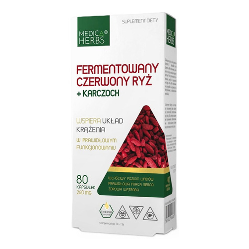 MEDICA HERBS Fermentowany Czerwony Ryż + Karczoch 80 kaps.