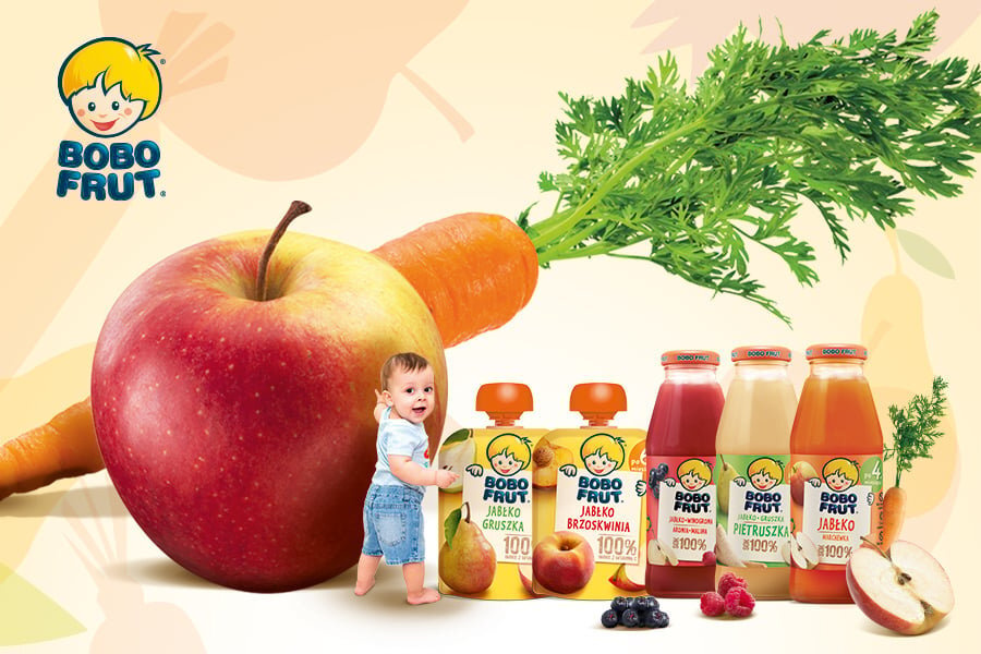 Bobo Frut Nektar Owocowy Jabłko Mango Brzoskwinia dla Niemowląt po 12. Miesiącu 300ml