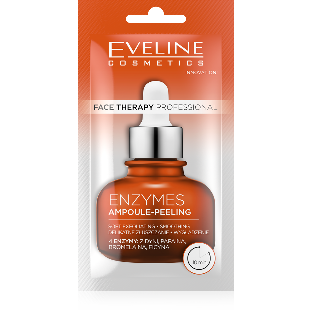 Eveline Face Therapy Professional Ampoule-Peeling Żelowy Peeling Enzymatyczny dla każdego Rodzaju Skóry 8ml
