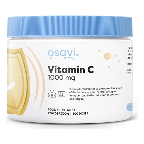 Osavi Witamina C w Proszku 1000mg na Odporność i Wsparcie Kolagenu 300g