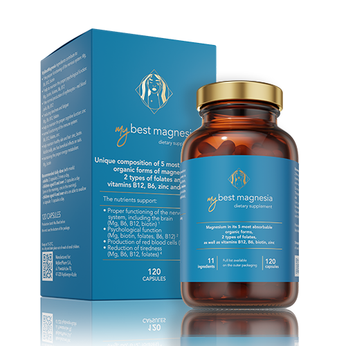 MyBestMagnesia Concentration Fatigue Stress 120 Capsules Best Before 30.11.25