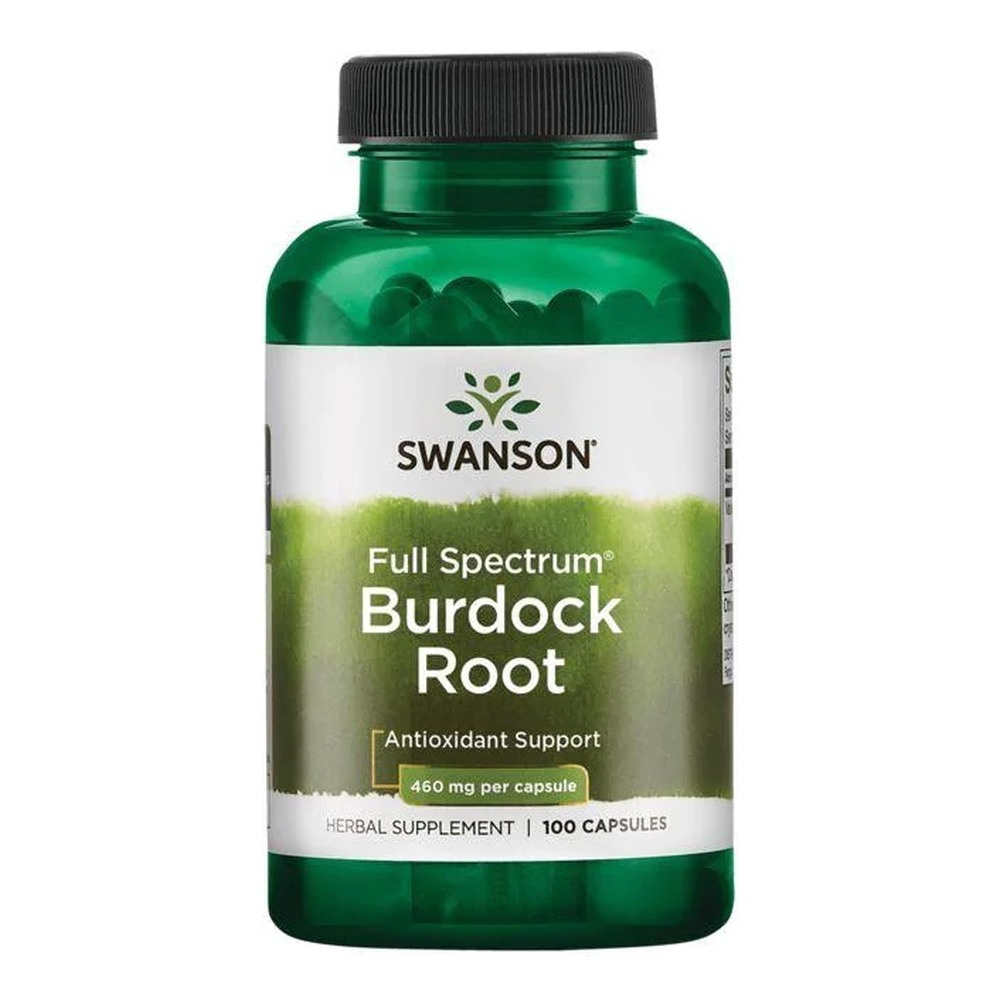 Swanson Full Spectrum Burdock Root 460mg Wspiera Układ Odpornościowy 100 Kapsułek