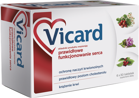 Vicard for Blood Circulation and Heart Functioning Support 180 Tablets