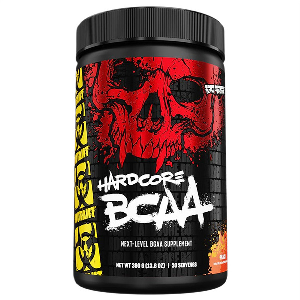 Mutant Hardcore BCAA Aminokwasy w Proszku z Elektrolitami o Smaku Brzoskwiniowym Na Wydajność i Regenerację 390g