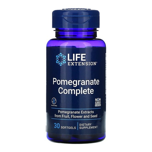 Life Extension Pomegranate Complete Ekstrakt z Granatu Na Zdrowie Serca i Całego Organizmu 30 Kapsułek Miękkich