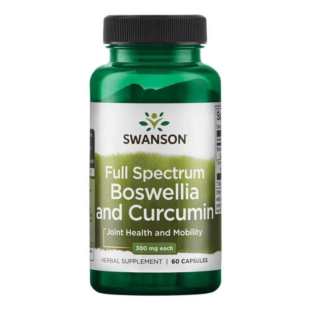 Swanson Full Spectrum Boswellia and Curcumin 300mg Wspiera Zdrowie Stawów 60 Kapsułek
