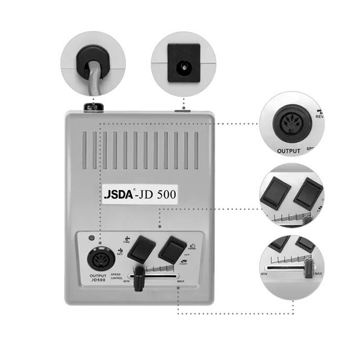 NeoNail JSDA Drill Machine JD 500 35W Silver 1 Piece
