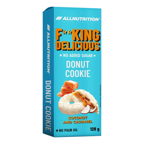 Allnutrition Fitking Delicious Donut Cookie Kokos i Karmel Ciastko Bez Dodatku Cukru 128g