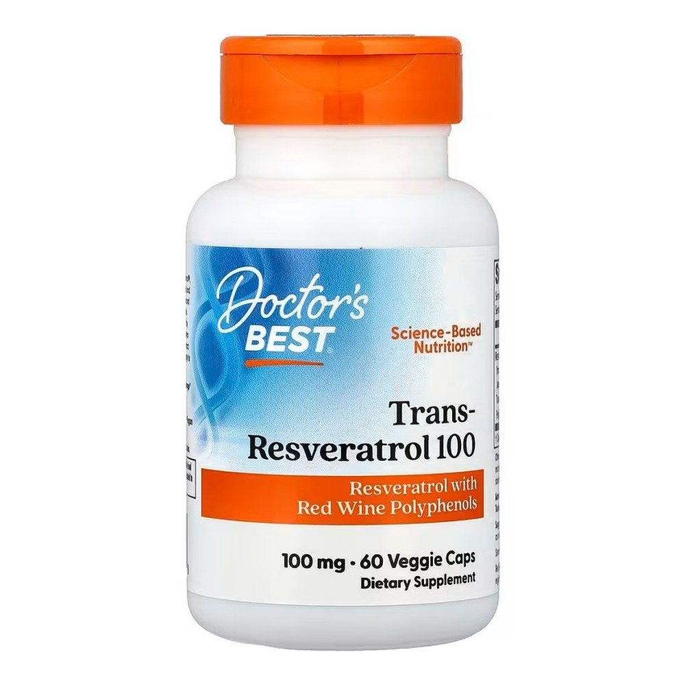 Doctor's Best Trans-Resveratrol 100, 100mg Capsules 60 vcaps