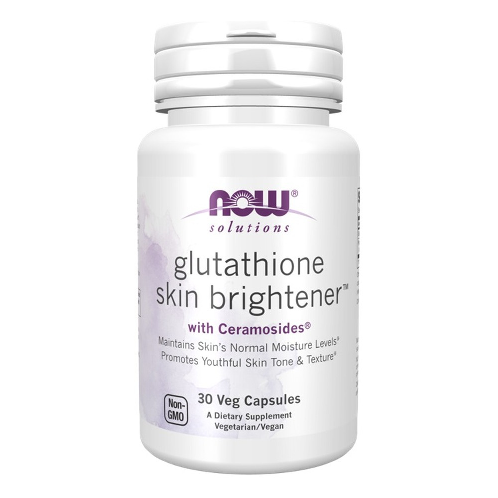 NOW Foods Glutathione Skin Brightener with Ceramosides For Youthful Skin Appearance 30 Vcaps