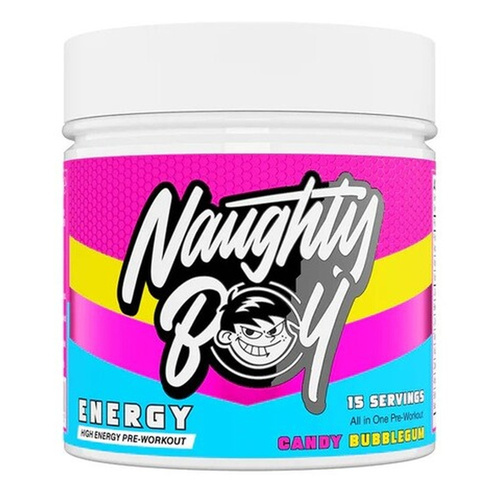 Naughty Boy Energy Candy Bubblegum Pre-Workout For Pump and Focus 195g
