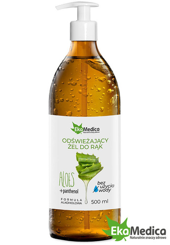 Ekamedica Odświeżający Żel do Rąk Antybakteryjny Aloes Panthenol 500ml