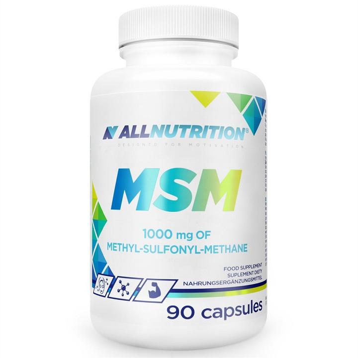 Allnutrition MSM Organic Sulphur Supplement For Joints Hair Skin and Nails 90 Capsules