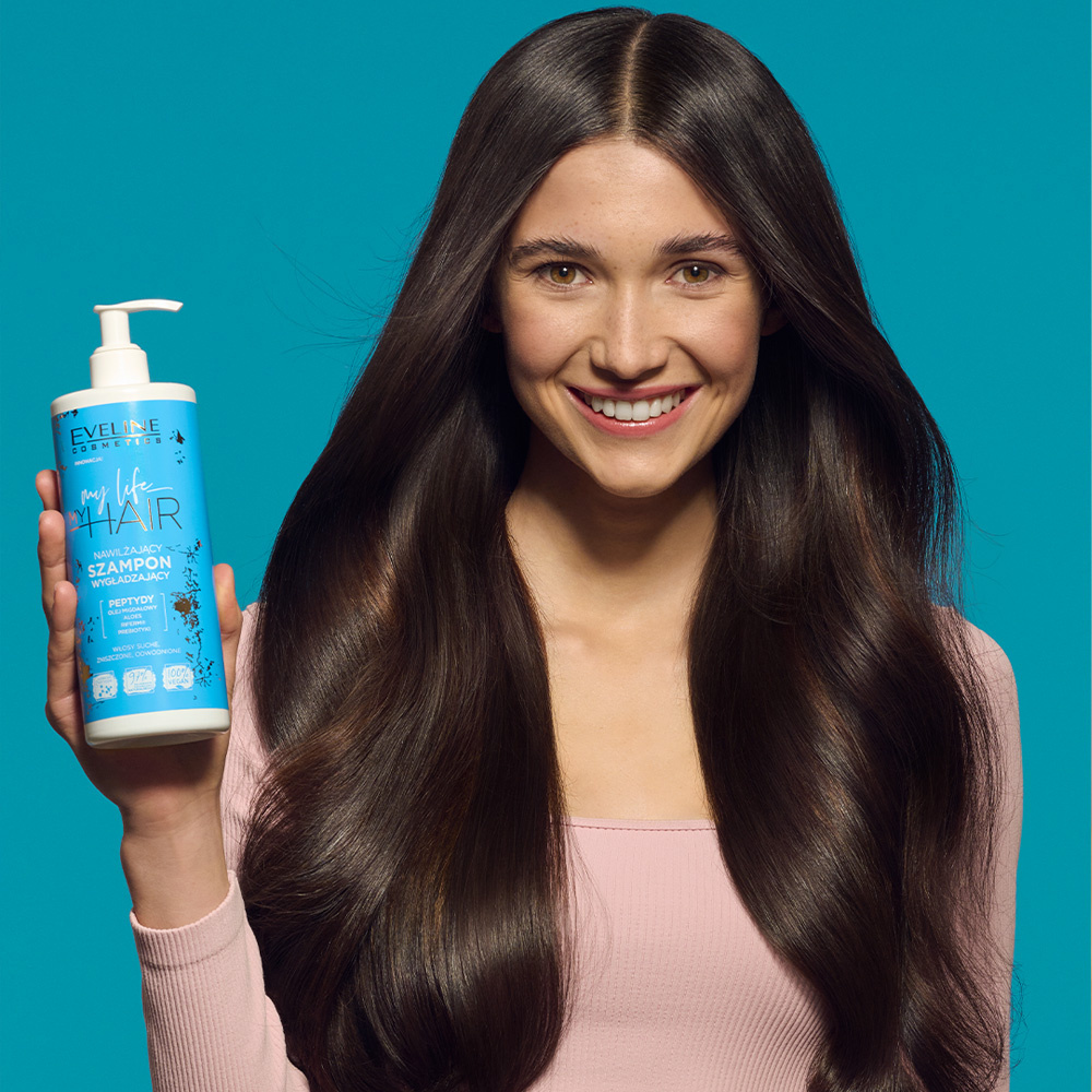 Eveline My Life My Hair Nawilżający Szampon Wygładzający dla Włosów Suchych i Zniszczonych 400ml