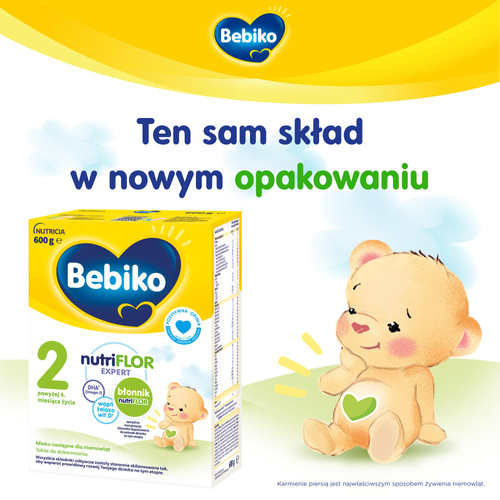 Bebiko NutriFlor Expert 2 Follow-up Milk for Babies over 6 Months Old 600g Best Before 20.06.26