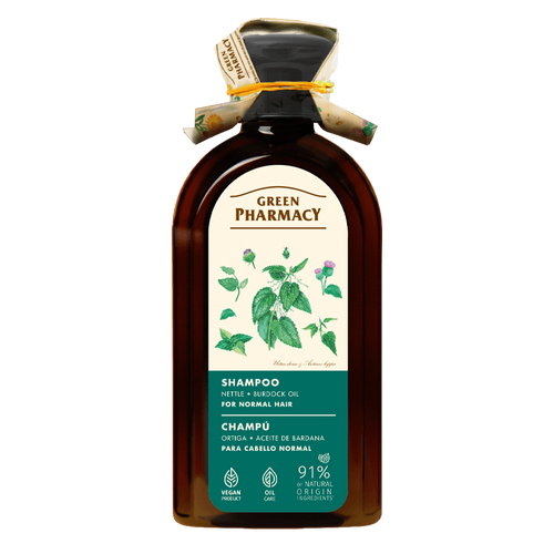 Green Pharmacy Shampoo with Nettle Extract and Burdock Oil for Normal Hair 350ml