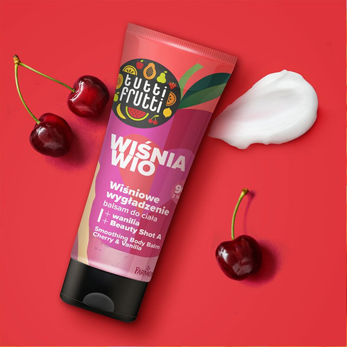 Tutti Frutti Wiśnia Wio Wiśniowe Wygładzenie Balsam do Ciała 200ml