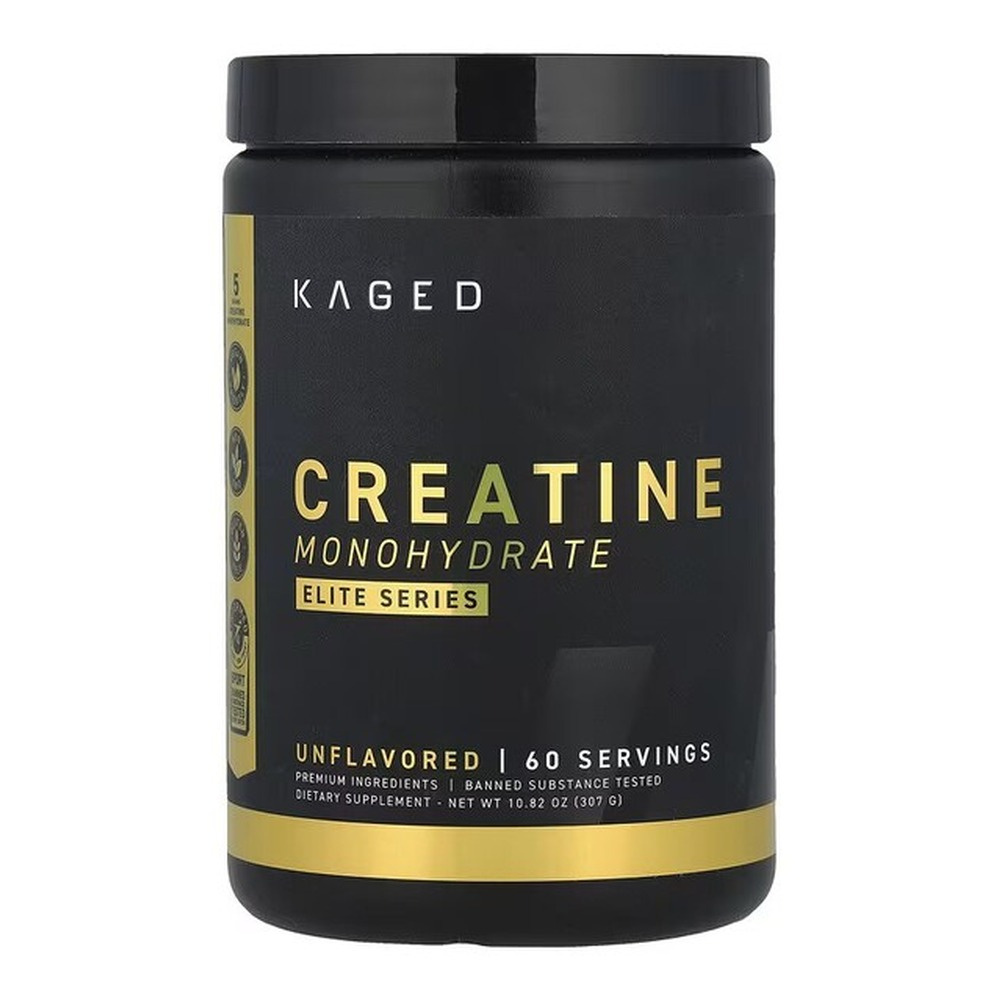 Kaged Muscle Creatine Monohydrate Elite Series Unflavoured Powder for Muscle Growth and Strength Support 307g