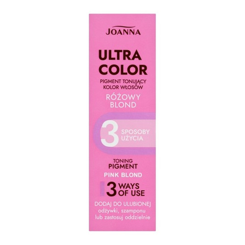 Joanna Ultra Color 3 Pink Blonde Toning Pigment Natural & Dyed Hair Color 100ml