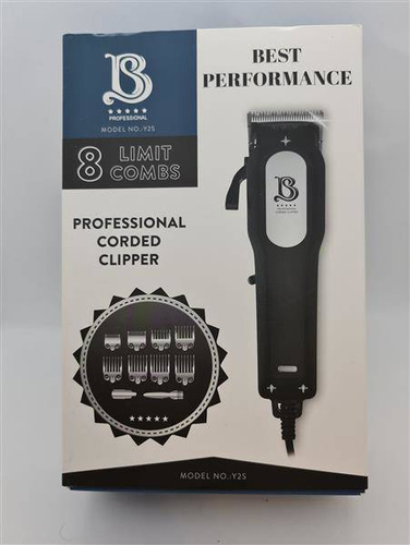 Star Beauty Professional Corded Hair Clipper NoY2S Set 8 Combs 3M Cable Lenght