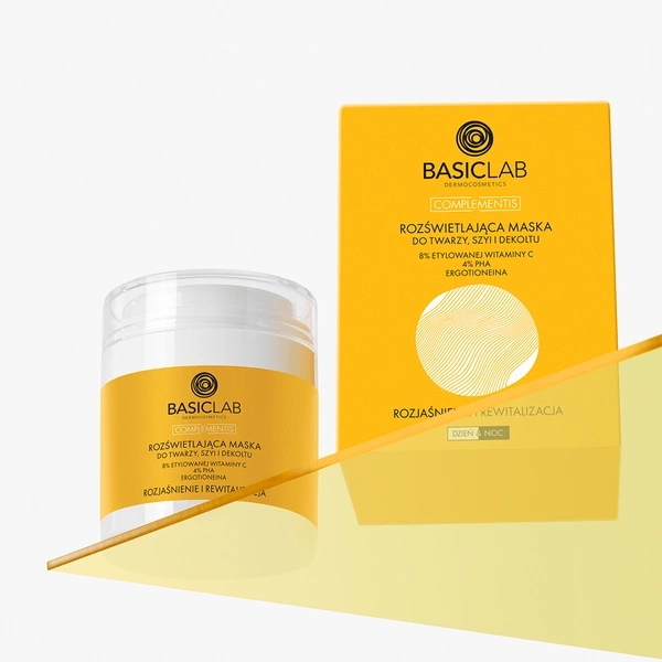 BasicLab Complementis Maska Rozświetlająca Twarz Szyja Dekolt 50ml