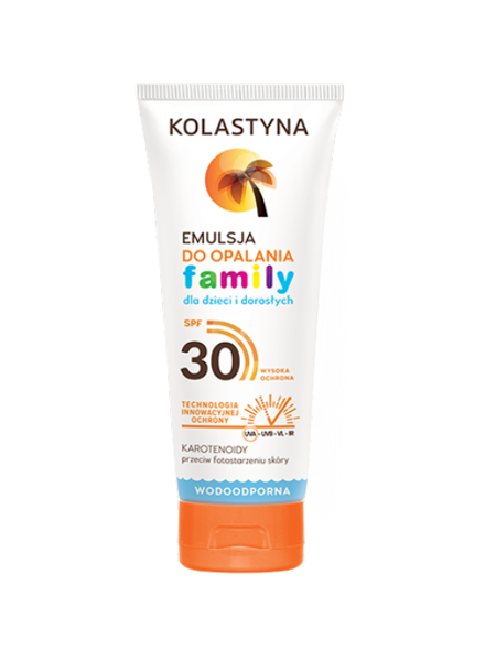 Kolastyna Family Wodoodporna Emulsja do Opalania dla Dzieci i Dorosłych SPF 30 250ml