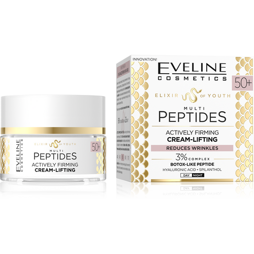 Eveline Elixir Of Youth Multi Peptides Actively Firming Cream-Lifting for Mature Skin 50+ 50ml