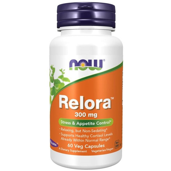 NOW Foods Relora 300mg Na Stres i Wsparcie Kortyzolu 60 Kapsułek Roślinnych