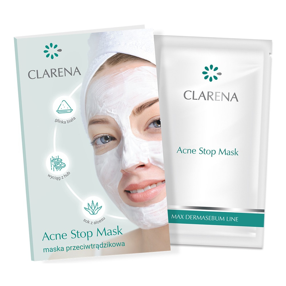 Clarena Acne Stop Mask Deeply Cleansing Mask for Oily, Acne and Combination Skin 5ml