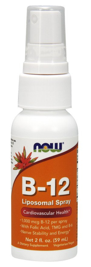 Now Foods Witamina B12 Liposomalna Spray Prawidłowe Funkcjonowanie Organizmu 59ml