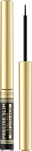 Eveline Precise Slim Ultraprecyzyjny Liner do Oczu Długotrwały Efekt 48H Vinyl Black 2ml