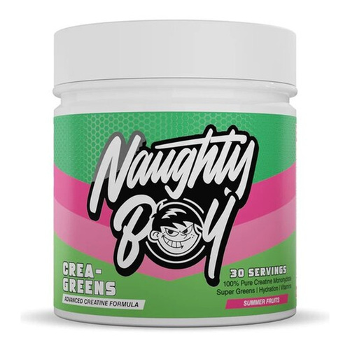 Naughty Boy Crea-Greens Owoce Lata Kreatyna z Mieszanką Roślinną na Wsparcie Treningowe 270g