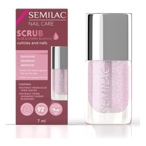 Semilac Aloe & Cherry Blossom Peeling do Skórek i Paznokci 7ml