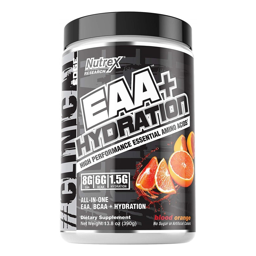 Nutrex EAA + Hydration Blood Orange EAA and BCAA Powder with Electrolytes for Muscle Synthesis and Hydration 390g