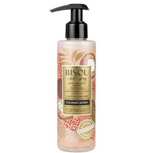 BISOU Shimmer Illuminating Body Lotion Moisturizing Coconut & Baltic Amber 200ML