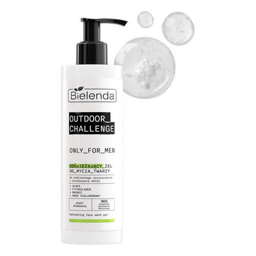 Bielenda Only for Men Outdoor Challenge Refreshing Face Wash Gel for All Skin Types 190ml