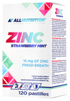 Allnutrition Zinc 15mg Supports Immune System Strawberry Mint 120 Lozenges